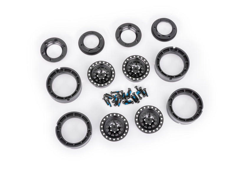 Wheels, 1.0” aluminum (black-anodized) (4)