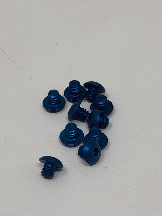 4-40 Aluminum Button Head Screws 10pcs Blue