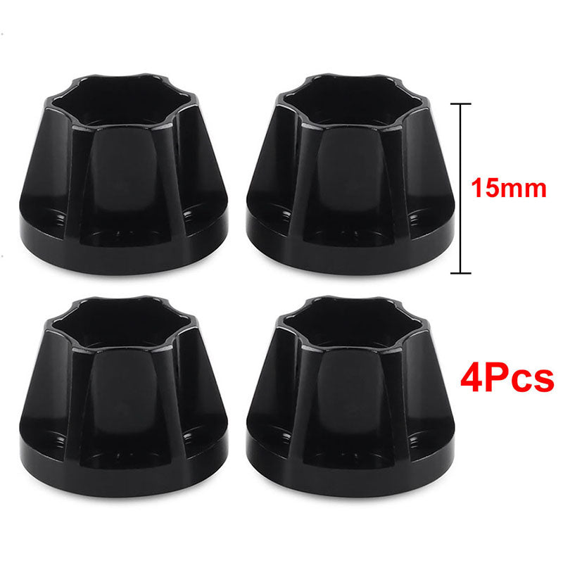 INJORA 15mm Black Aluminum 12mm Wheel Hex Hubs For 1.9" 2.2" Rims