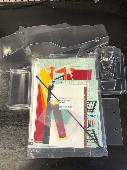 NEW TEAM ASSOCIATED RC10 JAY HALSEY EDITION Body Clear Unpainted + Decals JAMMIN