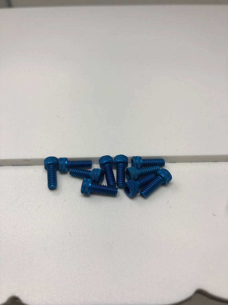 4-40 Aluminum Socket Head Screws 10pcs Blue