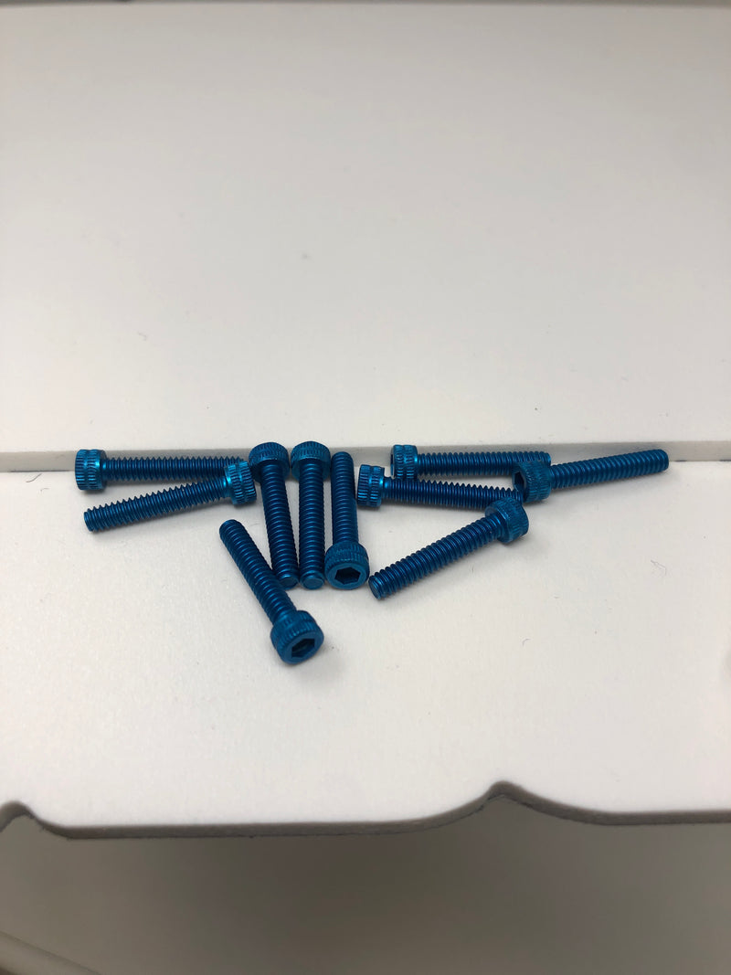 4-40 Aluminum Socket Head Screws 10pcs Blue