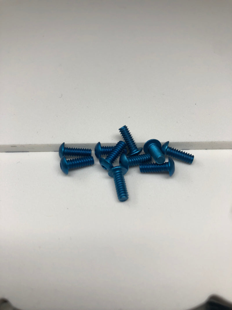 4-40 Aluminum Button Head Screws 10pcs Blue