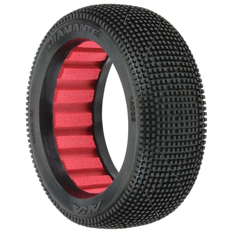 AKA14035QR AKA 1/8 Diamante Super Soft Long Wear Front/Rear Off-Road Buggy Tires (2)