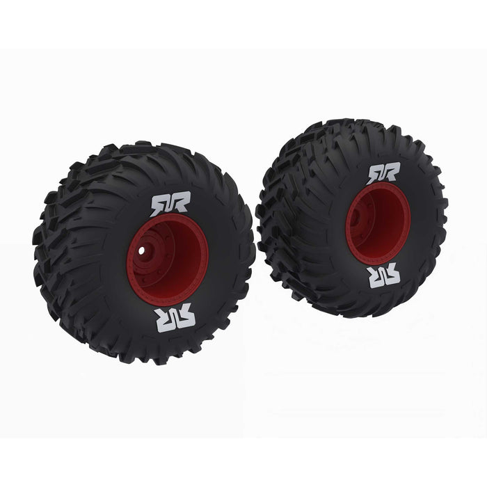 ARA-2574 Arrma dBoots Cut Chevron MT Tire Set Glued, Red