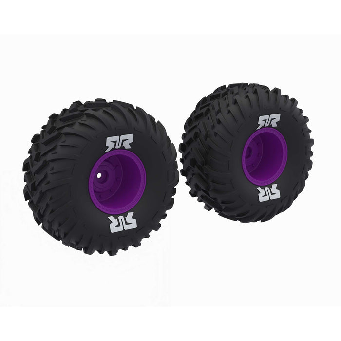 ARA-2576 Arrma dBoots Cut Chevron MT Tire Set Glued, Purple