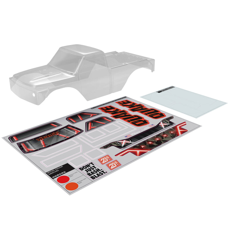 ARA-2870 Arrma QUAKE Clear Body (Inc Decals/Window Masks)