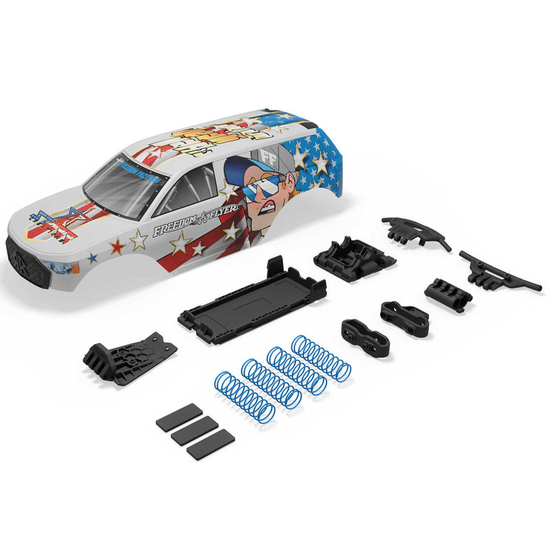 ARA-3218 ARRMA GORGON Painted Decaled Trimmed Body Set: FREEDOM FLYER