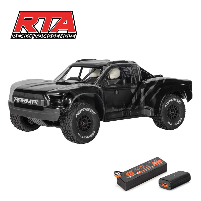 ARA2104KT1 Arrma Mojave Grom MEGA 4WD 380 Brushed 1/16 RTA Electric Desert Truck Kit (Black/Clear) w/SLT2 2.4GHz Radio, Battery & Charger