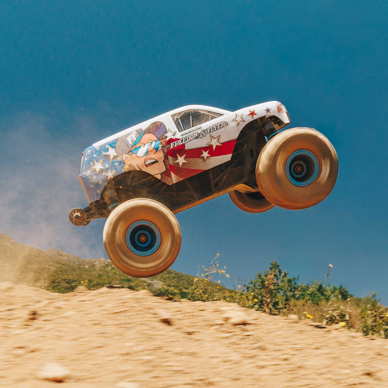 ARA2130FF "PREORDER" Arrma 1/16 FREEDOM FLYER GROM 4X4 RTR Brushed Monster Truck (Battery & Charger Included), White