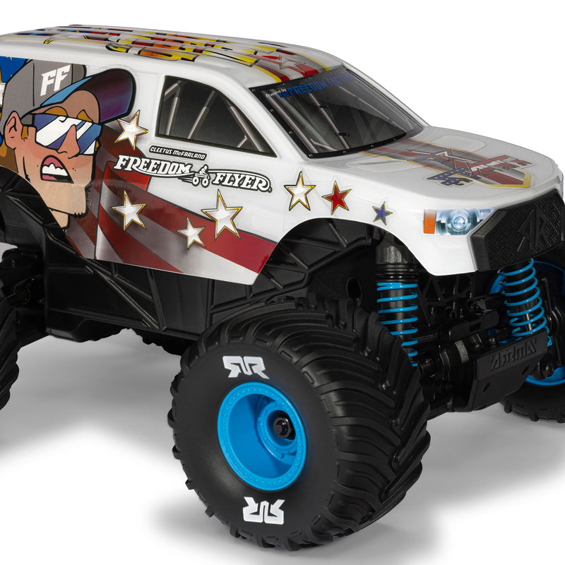 ARA2130FF "PREORDER" Arrma 1/16 FREEDOM FLYER GROM 4X4 RTR Brushed Monster Truck (Battery & Charger Included), White