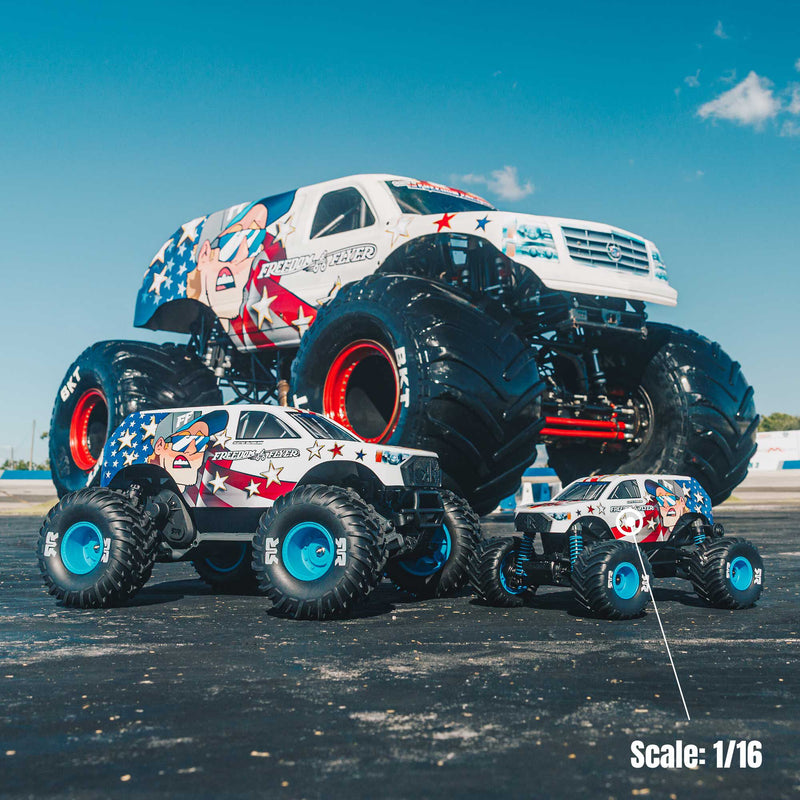 ARA2130FF "PREORDER" Arrma 1/16 FREEDOM FLYER GROM 4X4 RTR Brushed Monster Truck (Battery & Charger Included), White