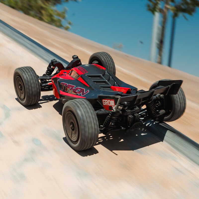 ARA2306ST ARRMA 1/14 TYPHON GROM 223S DSC 4X4 RTR Brushless Buggy, Blue (Battery & Charger Included)