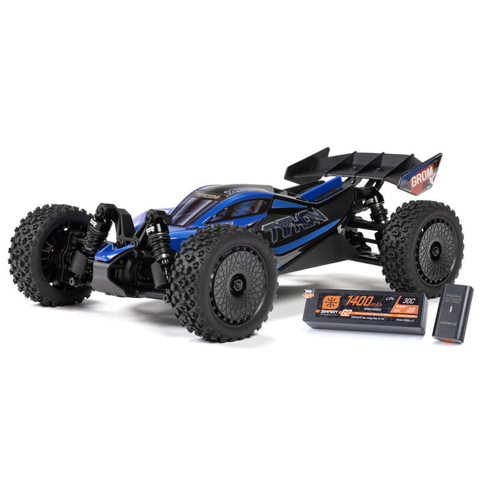 ARA2306ST ARRMA 1/14 TYPHON GROM 223S DSC 4X4 RTR Brushless Buggy, Blue (Battery & Charger Included)