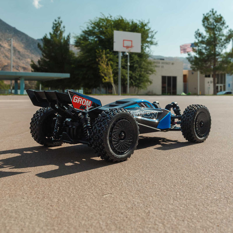 ARA2306ST ARRMA 1/14 TYPHON GROM 223S DSC 4X4 RTR Brushless Buggy, Blue (Battery & Charger Included)