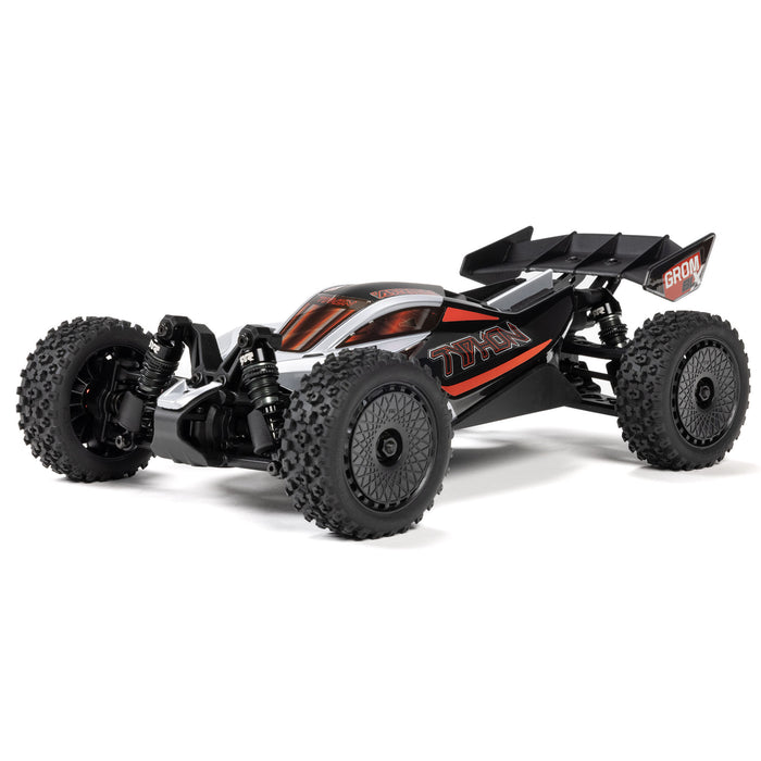 ARA2306T1 ARRMA 1/14 TYPHON GROM 223S DSC 4X4 RTR Brushless Buggy, Silver