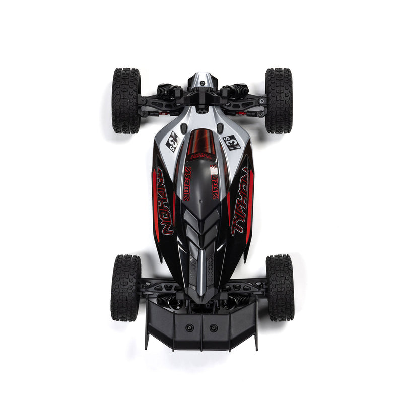 ARA2306T1 ARRMA 1/14 TYPHON GROM 223S DSC 4X4 RTR Brushless Buggy, Silver