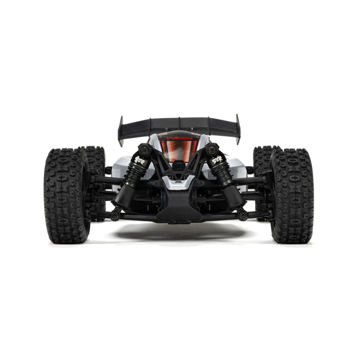 ARA2306T1 ARRMA 1/14 TYPHON GROM 223S DSC 4X4 RTR Brushless Buggy, Silver