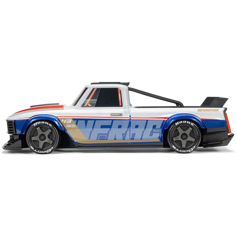 ARA2315T1 ****PRE-ORDER****Arrma Infraction Grom 3S BLX 1/12 4WD RTR Brushless Street Bash Truck (White/Blue) w/2.4GHz Radio & DSC