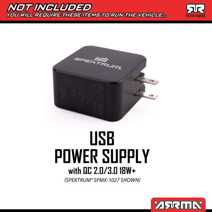 ARA2508ST ARRMA 1/16 MINI KRATON 3S DSC 4X4 RTR Brushless Speed Truck (3S Battery & Charger Included)