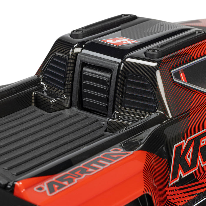 ARA2508T1 ARRMA 1/16 MINI KRATON 3S DSC 4X4 RTR Brushless Speed Truck , Black/Red