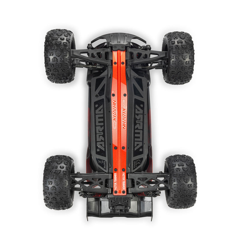 ARA2508T1 ARRMA 1/16 MINI KRATON 3S DSC 4X4 RTR Brushless Speed Truck , Black/Red