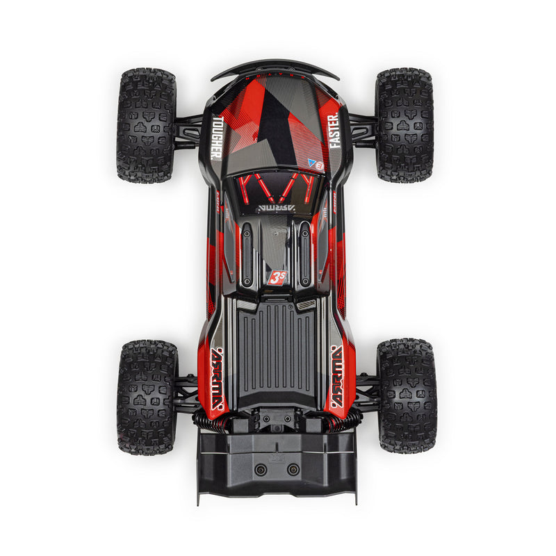 ARA2508T1 ARRMA 1/16 MINI KRATON 3S DSC 4X4 RTR Brushless Speed Truck , Black/Red