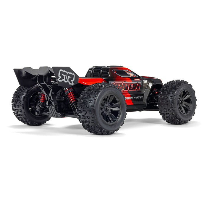 ARA2508T1 ARRMA 1/16 MINI KRATON 3S DSC 4X4 RTR Brushless Speed Truck , Black/Red