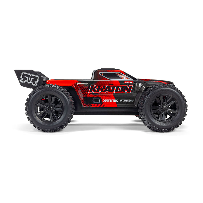 ARA2508T1 ARRMA 1/16 MINI KRATON 3S DSC 4X4 RTR Brushless Speed Truck , Black/Red