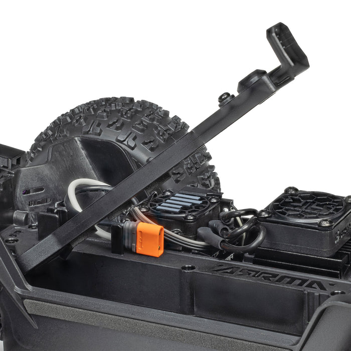 ARA2508T1 ARRMA 1/16 MINI KRATON 3S DSC 4X4 RTR Brushless Speed Truck , Black/Red