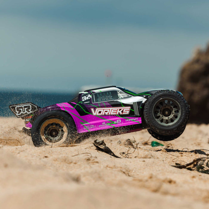 ARA3205ST ARRMA 1/10 VORTEKS 2WD RTR Brushed Stadium Truck (Battery & Charger Included), Available in Purple and Orange