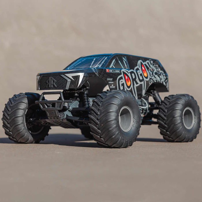 ARA3230SKT1 Arrma 1/10 GORGON 2WD RTA Kit Brushed Monster Truck (Battery & Charger Included), Gun Metal