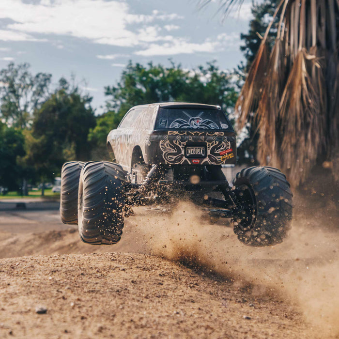 ARA3230SKT1 Arrma 1/10 GORGON 2WD RTA Kit Brushed Monster Truck (Battery & Charger Included), Gun Metal