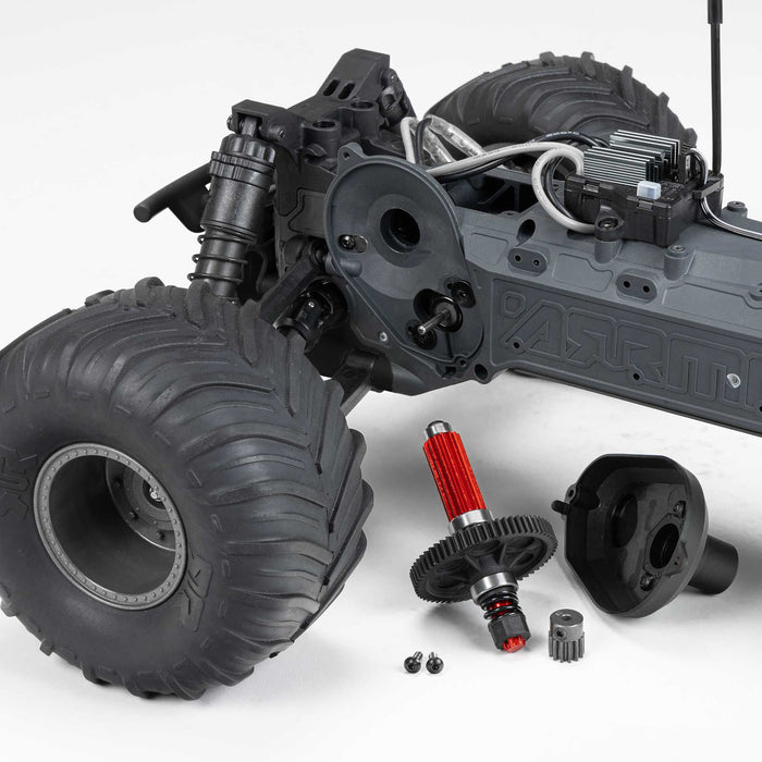 ARA3230SKT2 Arrma 1/10 GORGON 2WD RTA Kit Brushed Monster Truck (Battery & Charger Included), Clear