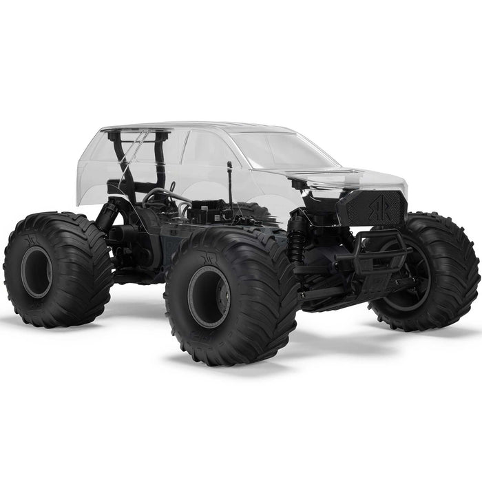 ARA3230SKT2 Arrma 1/10 GORGON 2WD RTA Kit Brushed Monster Truck (Battery & Charger Included), Clear