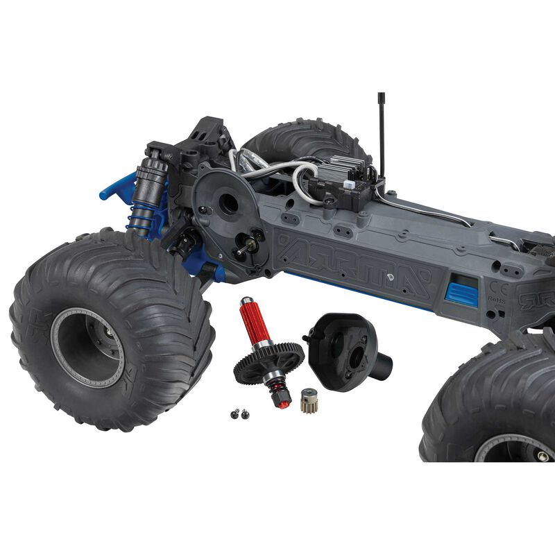 Arrma ARA3230T1 1/10 GORGON 4X2 MEGA 550 Brushed Monster Truck RTR, BLUE