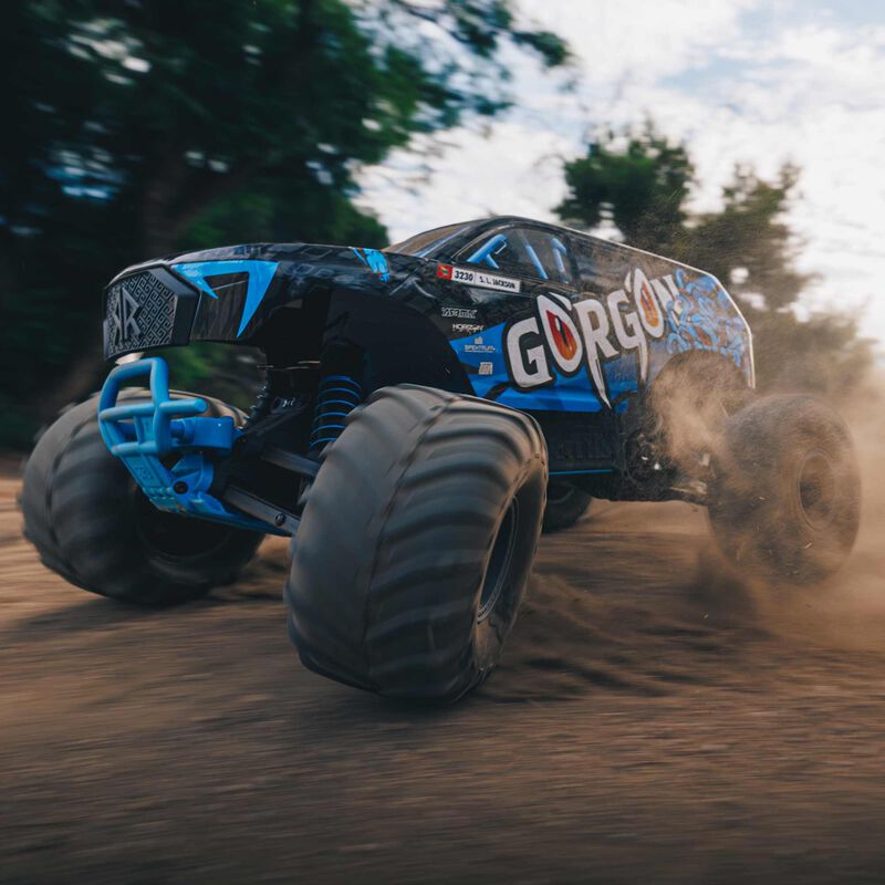 Arrma ARA3230T1 1/10 GORGON 4X2 MEGA 550 Brushed Monster Truck RTR, BLUE