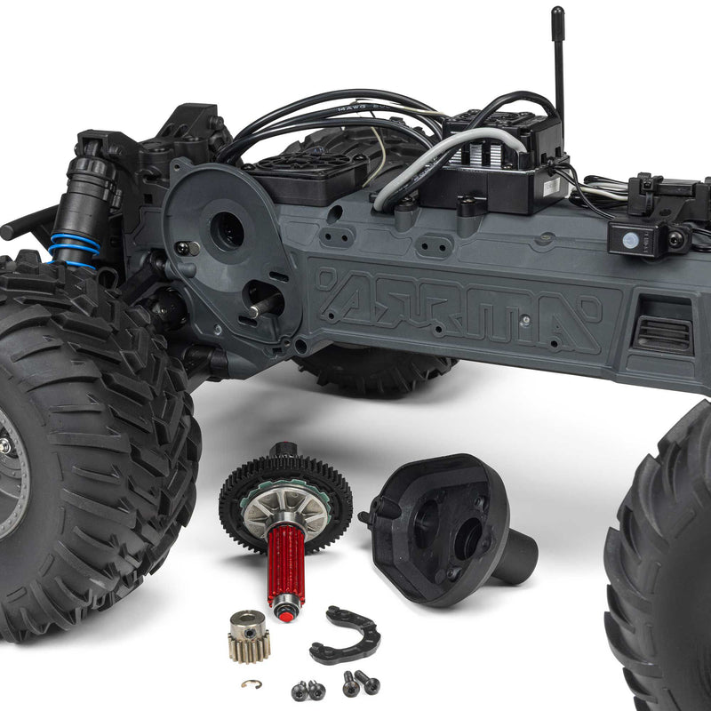 ARA3530T Arrma Gorgon 223S 1/10 RTR Brushless 2WD Monster Truck w/SLT2 2.4GHz Radio & DSC