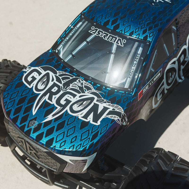 ARA3530T Arrma Gorgon 223S 1/10 RTR Brushless 2WD Monster Truck w/SLT2 2.4GHz Radio & DSC