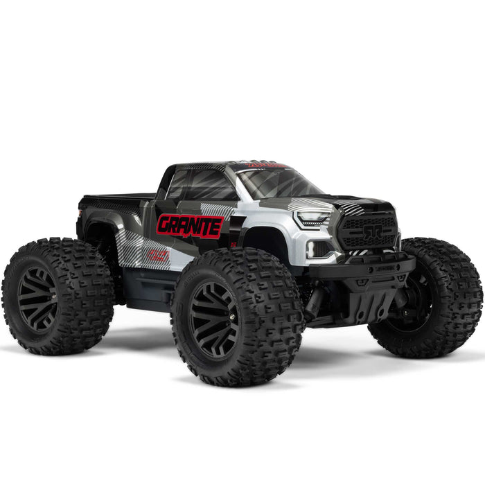 ARA4302V4T ARRMA 1/10 GRANITE 223S DSC 4X4 RTR Brushless Monster Truck, Gun Metal