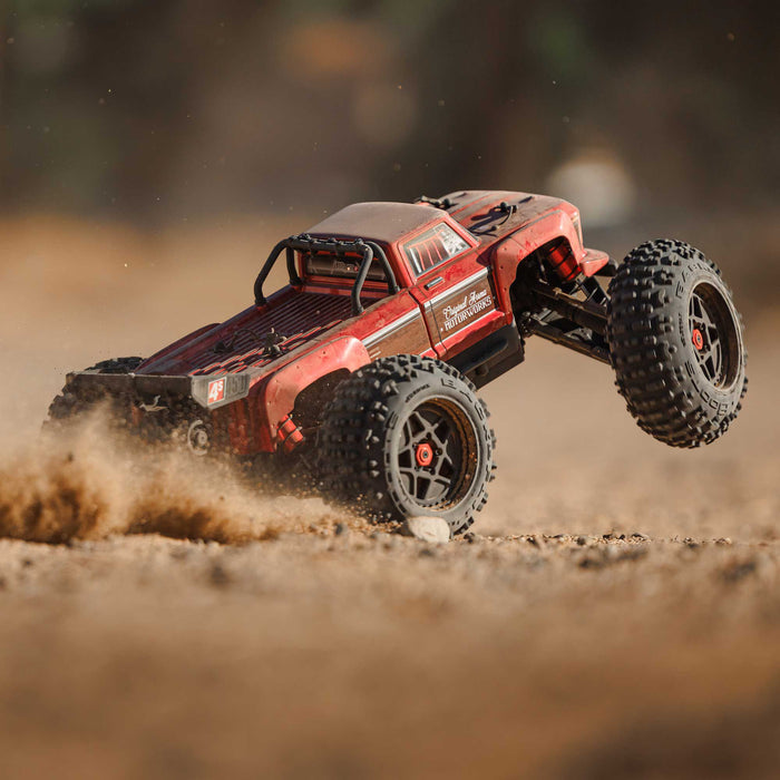 ARA4410V2T Arrma 1/10 OUTCAST 4S 4X4 RTR Brushless Stunt Truck, Red
