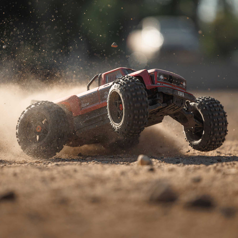 ARA4410V2T Arrma 1/10 OUTCAST 4S 4X4 RTR Brushless Stunt Truck, Red