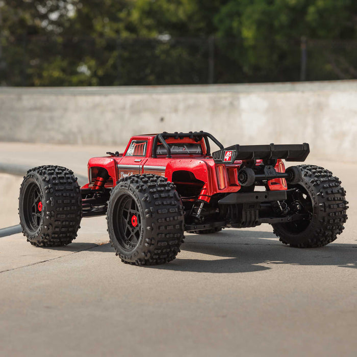 ARA4410V2T Arrma 1/10 OUTCAST 4S 4X4 RTR Brushless Stunt Truck, Red