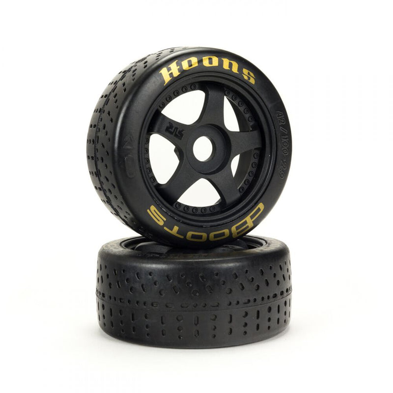 ARA550071 Arrma dBoots Hoons 42/100 2.9 Pre-Mounted Belted Tires, Gold, 17mm Hex, 5-Spoke (2)