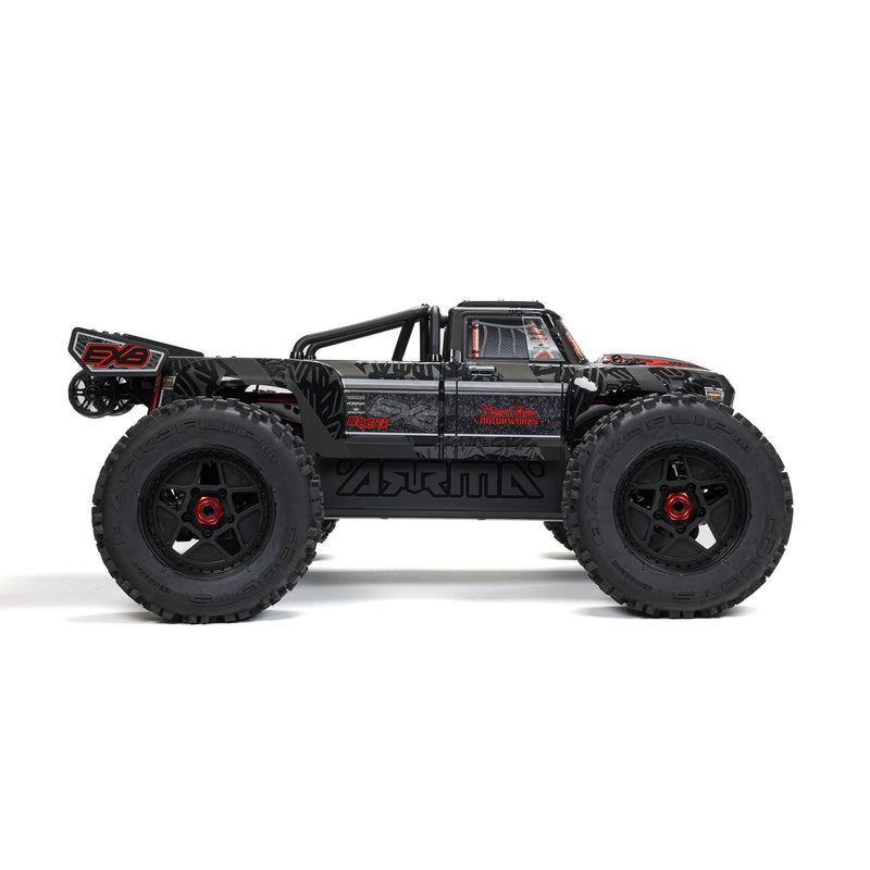 ARA5810V2T1 ARRMA 1/5 OUTCAST 8S EXB AVC 4X4 RTR Brushless Stunt Truck, Black