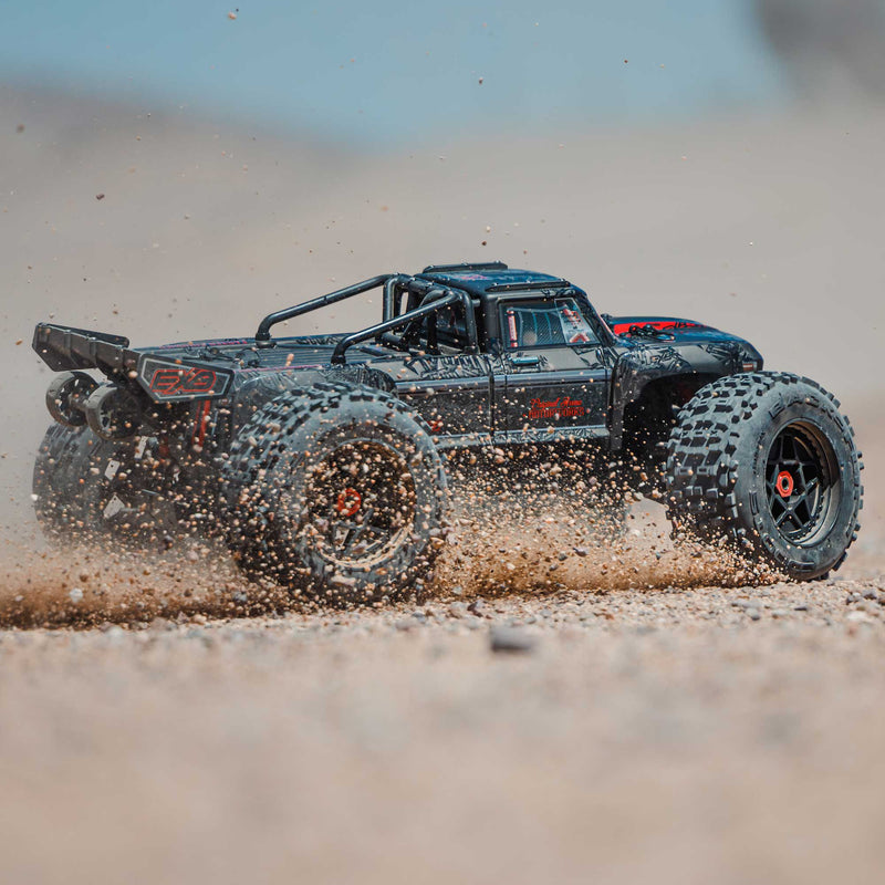 ARA5810V2T1 ARRMA 1/5 OUTCAST 8S EXB AVC 4X4 RTR Brushless Stunt Truck, Black