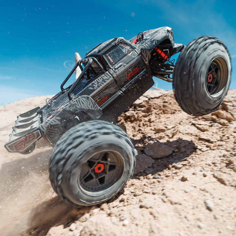 ARA5810V2T1 ARRMA 1/5 OUTCAST 8S EXB AVC 4X4 RTR Brushless Stunt Truck, Black