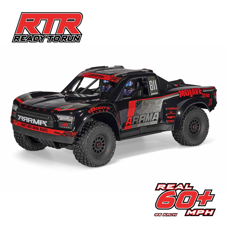 ARA7704V3T1 1/7 MOJAVE 6S EXB 4X4 RTR Brushless Desert Truck, Black
