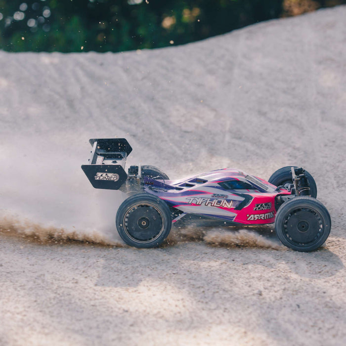 ARA8306 ARRMA 1/8 TYPHON 6S TLR Tuned 4X4 Roller Brushless Buggy, Pink/Purple **FREE SHIPPING**