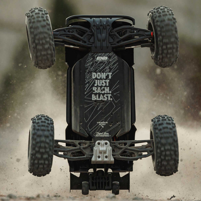 ARA8611V6T Arrma 1/8 NOTORIOUS 6S 4X4 RTR Brushless Stunt Truck, Black